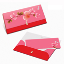 cheque sized envelope and card adds beauty and a personal touch to wedding gifts